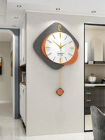 Nordic Three-Storey Swing Wall Clock - Silent Luxury 3D Design