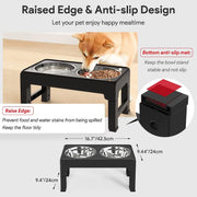 Multi Heights Folding Feeder, Raised Dog & Cat Bowls