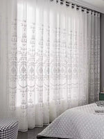 White Sheer Curtains -  Grommet Top Voile Drapes for Living Room and Bedroom