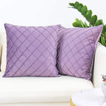 Velvet Quilted Diamond Lattice Cushion Cover – Soft Decorative Cushion Cover for Home Decor 