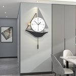 Sailboat Shaped Wall Clock - Nordic Modern Swinging Art