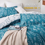 Reversible Botanical Comforter Set - 3-Piece Floral Bedding, All-Season Cozy Quilt