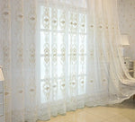 New European Style Luxury Embroidery Yarn Curtains – Modern Design