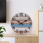 Vintage Wooden Wall Clock – 10-Inch Round Silent Analog Clock