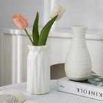 Nordic Plastic Imitation Ceramic Vase – Durable Flower Pot for Home, Office, and Wedding Decor