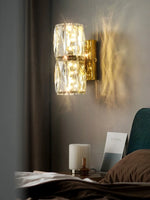 Light Luxury Crystal Wall Lamp | Modern LED Wall Light for Bedroom, Aisle, and Living Room