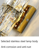 Light Luxury Crystal Wall Lamp | Modern LED Wall Light for Bedroom, Aisle, and Living Room