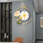 Large 3D Nordic Flower Wall Clock - Modern Silent Design