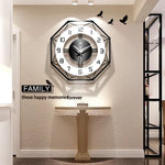 Nordic Silent Wall Clock - Minimalist Metal/Wood Design