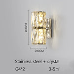 Light Luxury Crystal Wall Lamp | Modern LED Wall Light for Bedroom, Aisle, and Living Room