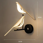 Modern LED Magpie Bird Wall Lamp | Art Decorative Lighting for Bedside, Bedroom, Living Room