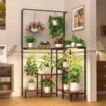 Corner Plant Stand with Grow Light, 8-Tiear Large Plant Shelf