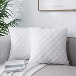 Velvet Quilted Diamond Lattice Cushion Cover – Soft Decorative Cushion Cover for Home Decor 