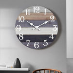 Vintage Wooden Wall Clock – 10-Inch Round Silent Analog Clock