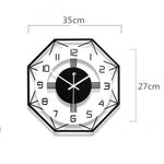 Nordic Silent Wall Clock - Minimalist Metal/Wood Design