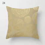 Gold Element Printed Pillowcase – Decorative Sofa and Bed Cushion Cover for Home and Car Decor