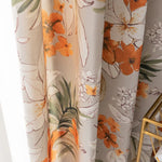 Modern Minimalist Polyester Cotton Printed Curtains – Grommet Top