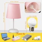 Japanese Style Dimmable Fabric Bedside Lamp