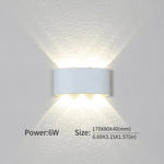  LED Wall Light - Modern Up/Down Fixture with Adjustable Wattage (2W-10W) 