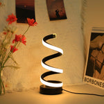 Modern S Desk Lamp – USB Powered Tricolor LED Light 