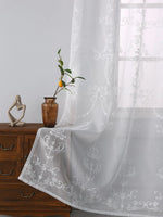 White Sheer Curtains -  Grommet Top Voile Drapes for Living Room and Bedroom