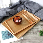 Water Willow Wooden Tray - Rectangular Tea & Serving Tray 