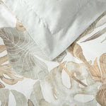 Tropical 5-Piece Cotton Comforter Set - Raw Coast Green Gold, Reversible & All-Season Bedding