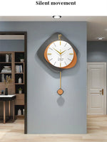 Nordic Three-Storey Swing Wall Clock - Silent Luxury 3D Design