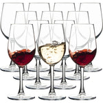 Elegant 12-Piece 12oz Stemmed Glass Set