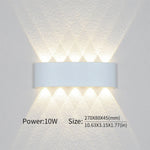  LED Wall Light - Modern Up/Down Fixture with Adjustable Wattage (2W-10W) 