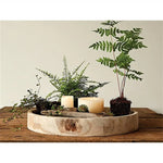 American-Style Round Wooden Tray - Decorative Desktop Storage