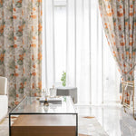 Modern Minimalist Polyester Cotton Printed Curtains – Grommet Top