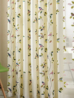 Korean Style Rural Print High-Precision Curtains for Living Room, Bedroom, Study