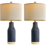  Set of 2 Modern Green Ceramic Table Lamps - 23.75