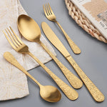 24-Piece Stainless Steel Cutlery Set – Luxury Retro Tableware 