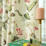 Butterfly Love Flower Printed American Countryside Curtains – Semi Blackout, Spliced Fabric