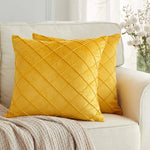 Velvet Quilted Diamond Lattice Cushion Cover – Soft Decorative Cushion Cover for Home Decor 