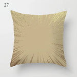 Gold Element Printed Pillowcase – Decorative Sofa and Bed Cushion Cover for Home and Car Decor