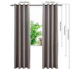 Blackout Curtains with Black -Thin and Light Drapery Panel for Bedroom, Office, Meeting Room