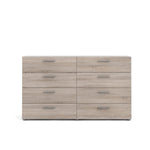 Loft 8-Drawer Double Dresser in Truffle Oak - Modern Vanity Table Bedroom Furniture