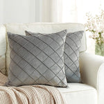 Velvet Quilted Diamond Lattice Cushion Cover – Soft Decorative Cushion Cover for Home Decor 