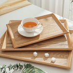 Water Willow Wooden Tray - Rectangular Tea & Serving Tray 