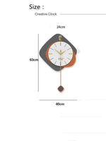 Nordic Three-Storey Swing Wall Clock - Silent Luxury 3D Design