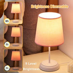 Japanese Style Dimmable Fabric Bedside Lamp