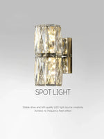 Light Luxury Crystal Wall Lamp | Modern LED Wall Light for Bedroom, Aisle, and Living Room