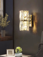 Light Luxury Crystal Wall Lamp | Modern LED Wall Light for Bedroom, Aisle, and Living Room