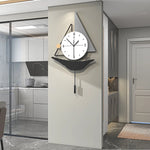 Sailboat Shaped Wall Clock - Nordic Modern Swinging Art