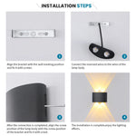  LED Wall Light - Modern Up/Down Fixture with Adjustable Wattage (2W-10W) 