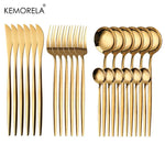 24Pcs Golden Stainless Steel Cutlery Set 