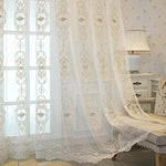 New European Style Luxury Embroidery Yarn Curtains – Modern Design